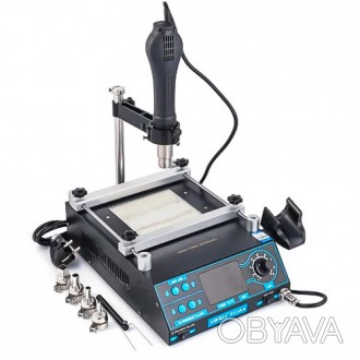 YIHUA 853AA преднагреватель плат, платформа для нагрева печатных плат 2в1, с фен. . фото 1