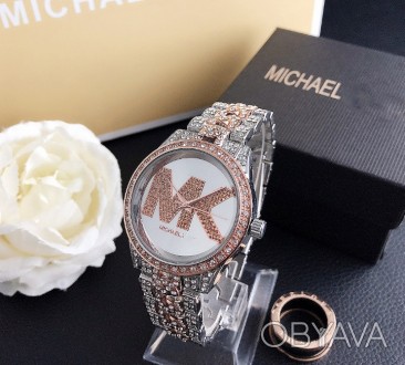 
Женские часы Michael Kors качественные . Брендовые наручные часы с камнями золо. . фото 1