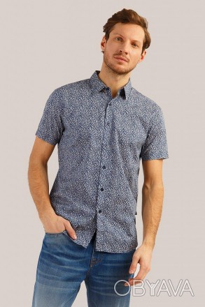 Стильная мужская рубашка от известного бренда Finn Flare. Модель с коротким рука. . фото 1
