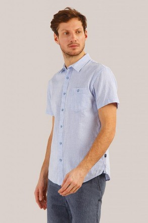 Мужская рубашка с коротким рукавом от известного бренда Finn Flare. Модель с кор. . фото 3