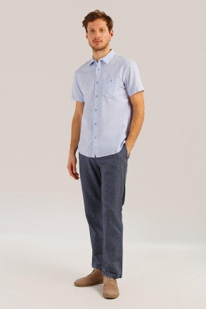 Мужская рубашка с коротким рукавом от известного бренда Finn Flare. Модель с кор. . фото 5