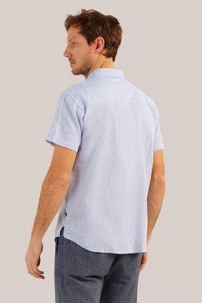 Мужская рубашка с коротким рукавом от известного бренда Finn Flare. Модель с кор. . фото 4
