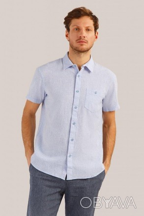 Мужская рубашка с коротким рукавом от известного бренда Finn Flare. Модель с кор. . фото 1