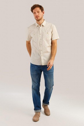 Мужская рубашка с коротким рукавом от известного бренда Finn Flare. Модель с кор. . фото 3