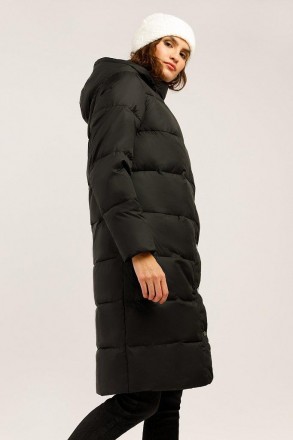 Длинная зимняя куртка Finn Flare с асимметричной застежкой на скрытую молнию и к. . фото 4