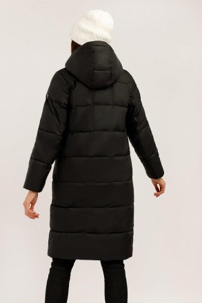 Длинная зимняя куртка Finn Flare с асимметричной застежкой на скрытую молнию и к. . фото 5
