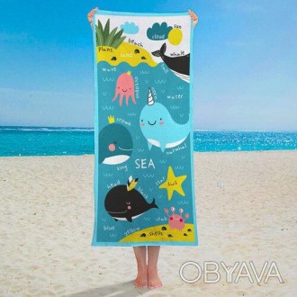 Пляжное полотенце с принтом Sea 150х70 см (PLB_21J044)