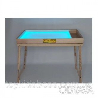 Световой стол-трансформер для рисования песком 70х50 см с отсеком для игрушек Яс. . фото 1