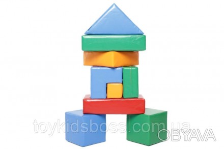 Призначення: Дитячі ігрові кімнати 
Конструктор KIDIGO™"Будівельник-8" - м'який . . фото 1