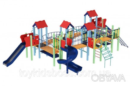 Детский комплекс для общественной детской площадки. 
Комплектация детского компл. . фото 1