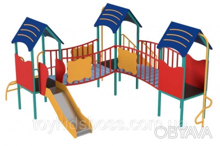  Детский комплекс предназначен для самых маленьких детей на детской площадки.
Ко. . фото 1