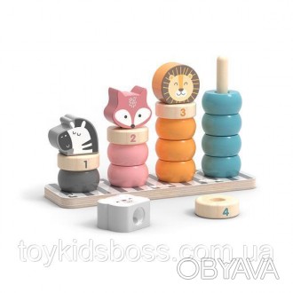 Набор для обучения от Viga Toys серии PolarB Животные из блоков выполнен в виде . . фото 1