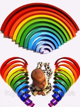 
Безосевая Пірамідка «ВЕСЕЛКА» 12 кольорів.
Рекомендована для дітей від 1го гда.. . фото 2
