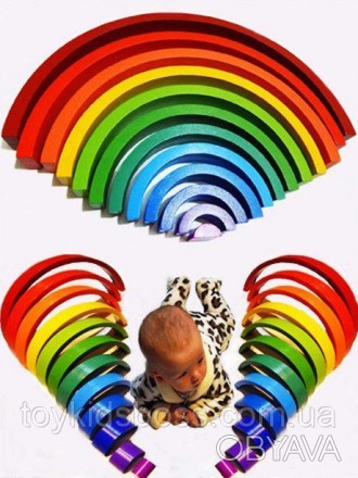
Безосевая Пірамідка «ВЕСЕЛКА» 12 кольорів.
Рекомендована для дітей від 1го гда.. . фото 1