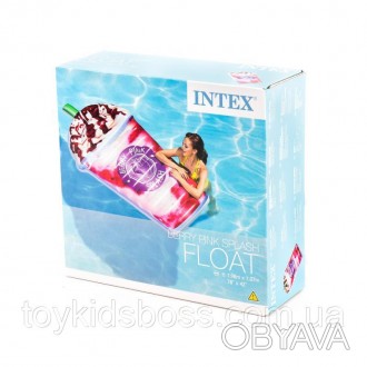 Пляжний надувний матрац від відомого виробника Intex у формі склянки з яскравим . . фото 1