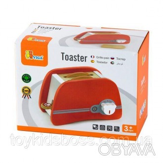 Игрушечный тостер для детей от 3 лет для игры в повара и кухню.
Положите муляж л. . фото 1