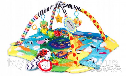 Развивающий коврик ANIKA знакомит ребенка с формами и цветами, он обеспечит разв. . фото 1