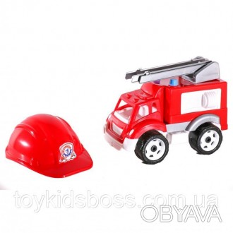 Іграшка"Малюк-Пожежник" на кузові розташовані сигнальні мигалки і рухлива, висув. . фото 1