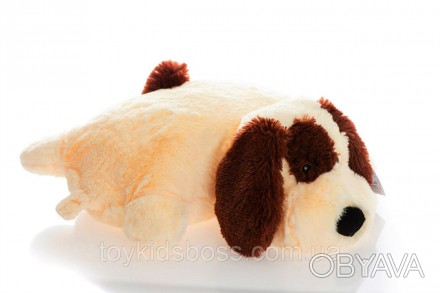Подушка-іграшка собака Кулька розчулює дорослих і радує малюків. Вона ніжного пе. . фото 1