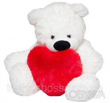 Подарунок ведмедик з серцем - це символ прояви любові і доброти. Великий білий в. . фото 1