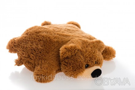 Плюшева подушка-іграшка Ведмедик шириною 55 см – гарне придбання для вашої дитин. . фото 1