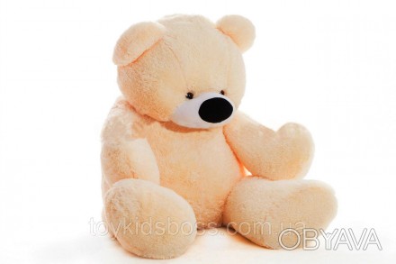 М'яка іграшка великий ведмідь Бублик сидячий. Великий плюшевий ведмедик Бублик –. . фото 1
