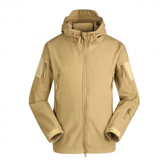 Тактическая куртка Soft Shell Lesko A001 Sand Khaki 3XL армейская мужская. Запорожье. фото 1 Тактическая куртка Soft Shell Lesko A001 Sand Khaki 3XL армейская мужская. Запорожье. фото 1