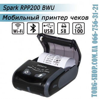 Портативный чековый принтер SPARK RPP200 BWU
Метод печати
Линейная термопечать
Ш. . фото 2
