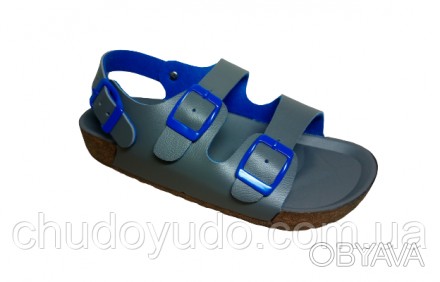 Анатомические сандалии мальчикам, аналог Birkenstock
Артикул SL-007
 
	Верх: иск. . фото 1