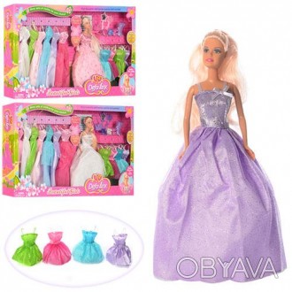 Кукла DEFA 8027 29см, платья 11шт,обувь,сумочка,расческа,зеркало,3вида,в кор-ке,. . фото 1