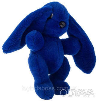 М'який Кролик 30 см синій Пухнастий Кролик порадує вас невеликими розмірами та м. . фото 1