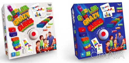![CDATA[Настільна гра "Color Crazy Cubes" рос (10) Danko Toys Работаем с 2011 го. . фото 1