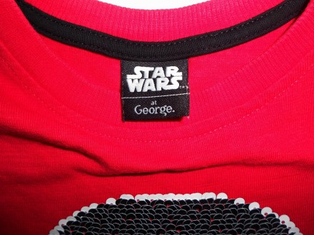 Красная футболка Штурмовик Звездные войны  принт –  пайетки перевертыши  S. . фото 8