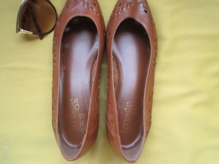 Качественные коричневые туфли с натуральной кожи,р.37 (23.5см) Бразилия. 
Ширин. . фото 4