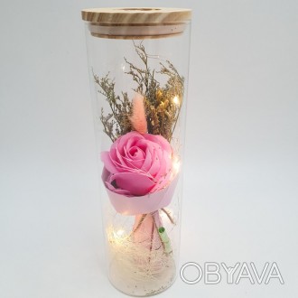Роза в колбе с LED подсветкой станет не только приятным сюрпризом, но и изысканн. . фото 1