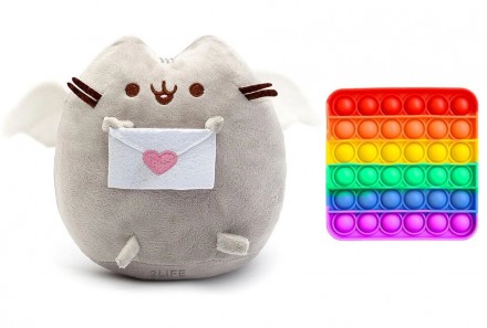 Pusheen cat с письмом – мягкая стилизованная игрушка компактных размеров. У его . . фото 2