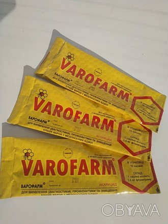 Препарат Варофарм (Varofarm) являє собою 10 тонких деревних смужок, просочених а. . фото 1