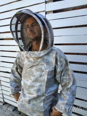 Льняная курточка для работы с пчелами - один из самых оптимальных выборов песечн. . фото 1