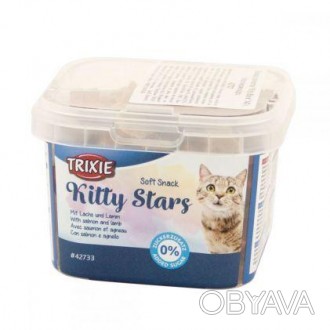 Витамины для кошек Ведро пластик. "Kitty Stars" 140гр
	С лососем и ягненком
	В з. . фото 1