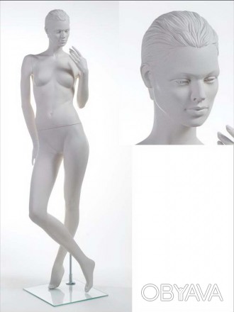 Манекен женский WA-02 head 4 (белый RAL 9010) реалистично продемонстрирует одежд. . фото 1
