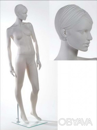 Манекен женский WA-06 head 2 (белый RAL 9010) реалистично продемонстрирует одежд. . фото 1