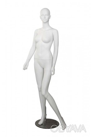 LENA-1w Манекен женский белый без макияжа реалистично продемонстрирует одежду ва. . фото 1
