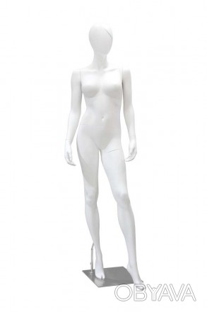 GM-SW2 Манекен женский матовый белый (челка) реалистично продемонстрирует одежду. . фото 1