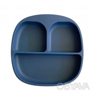 
Тарелка трёхсекционная (синий navy) силиконовая для малыша
Тарелка выполнен из . . фото 1
