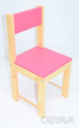 Детский стульчик "ИГРУША" Розовый Стул детский со спинкой изготовлен из натураль. . фото 1