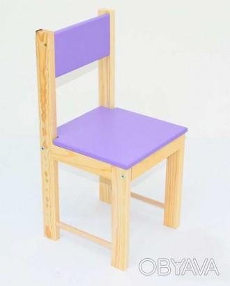 Детский стульчик "ИГРУША" Фиолетовый Стул детский со спинкой изготовлен из натур. . фото 1