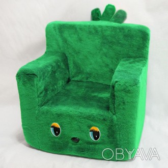 Детское кресло зеленое. При производстве мягких игрушек мы используем только кач. . фото 1