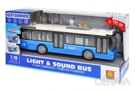 Автобус игрушечный, инерция свет звук WY910AB
Автобус WY910AB станет большой меч. . фото 1