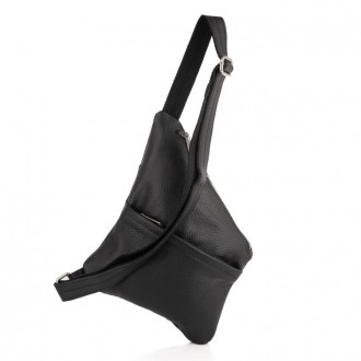 Мужская сумка слинг, рюкзак через плечо FA-6501-4lx, бренд TARWA в черной коже ф. . фото 3