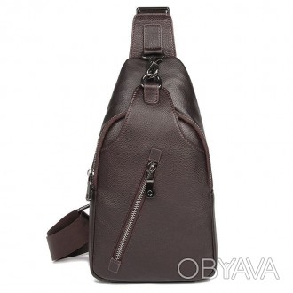 Мини-рюкзак на одной шлейке из натуральной кожи JD4016Q от бренда John McDee. Фу. . фото 1